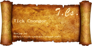 Tick Csongor névjegykártya