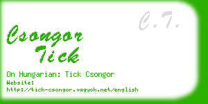 csongor tick business card